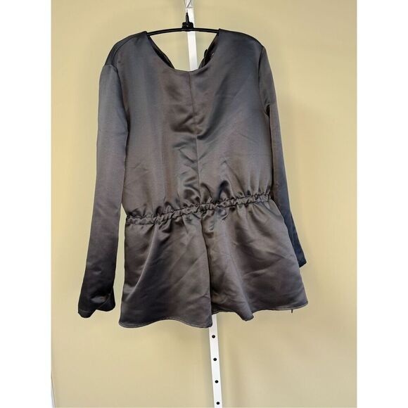 Hache NWT Drawstring Blouse in Charcoal Grey Size IT 44/US 8 - Picture 3 of 10